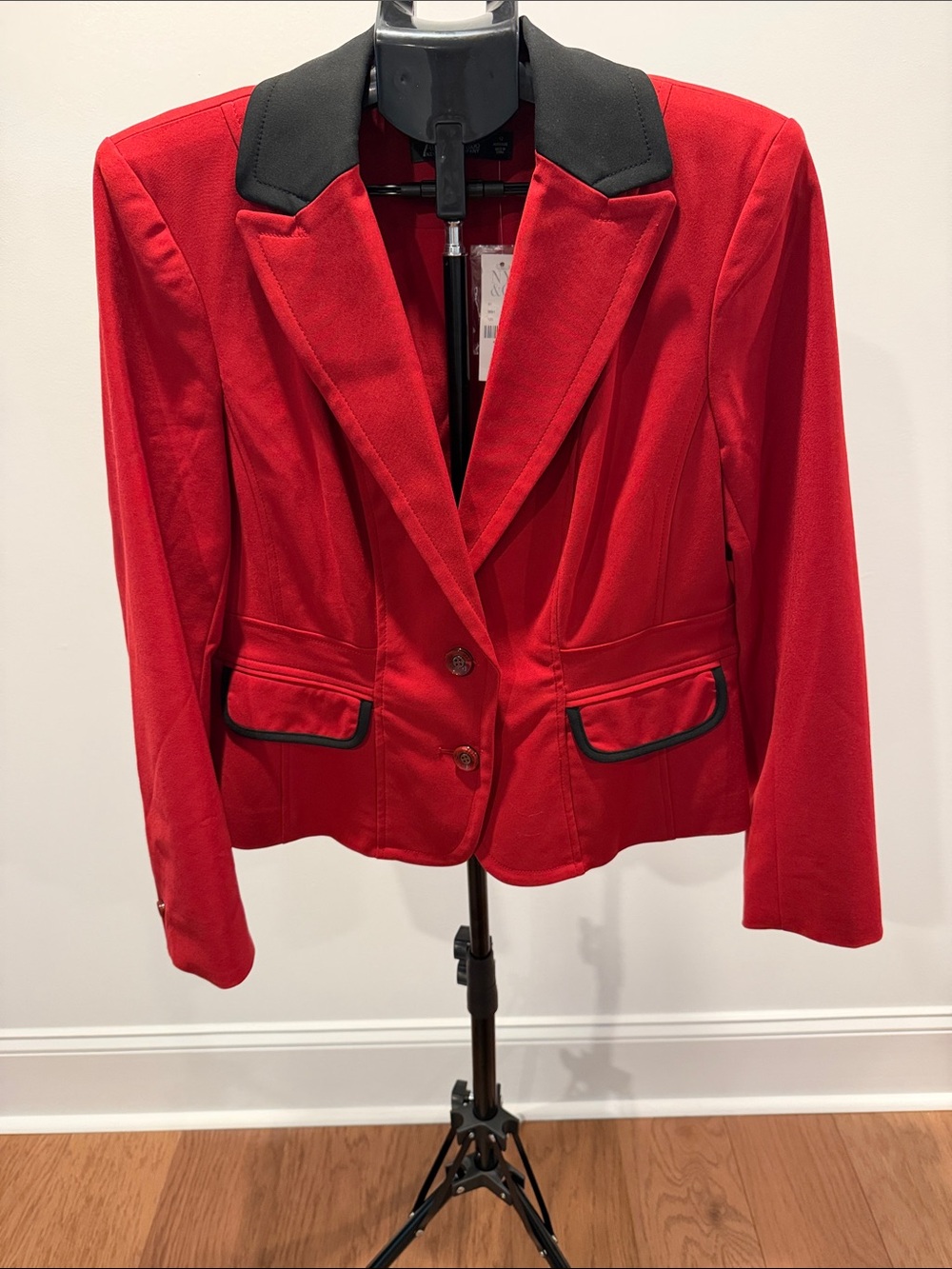 NY&CO Red Contrast-Trim Women's Blazer Jacket